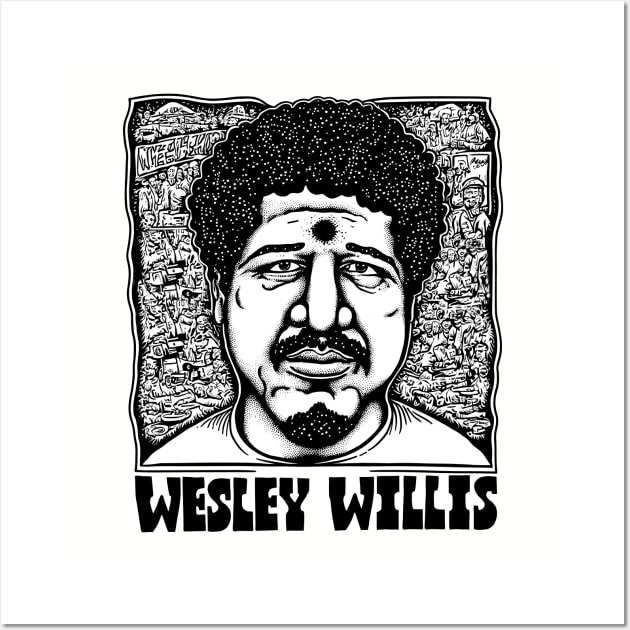 Wesley Willis / Retro Style Fan Art Design Wall Art by DankFutura